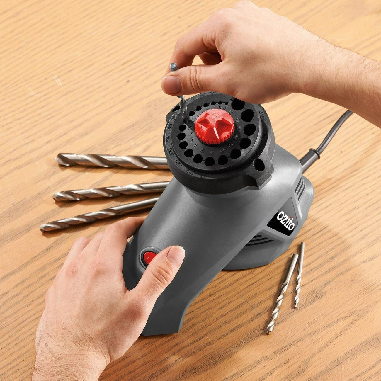 Ozito 95W Drill Bit Sharpener Adjustable Sharpening Timber Steel Bits