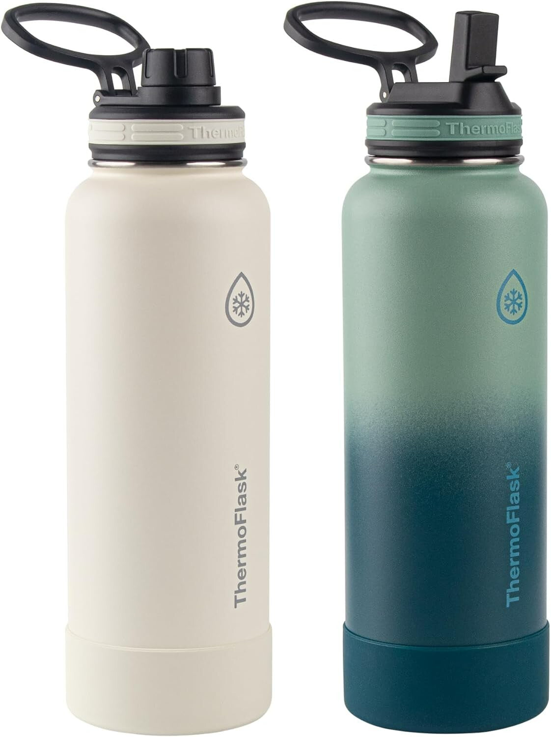 2x ThermoFlask Double Wall Vacuum Insulated Stainless Steel Bottle 1.2L/40oz