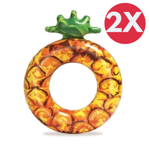 2x H2OGO Inflatable Summer Fruit Pool Ring Swim Float Rafts Kids Adult Toy