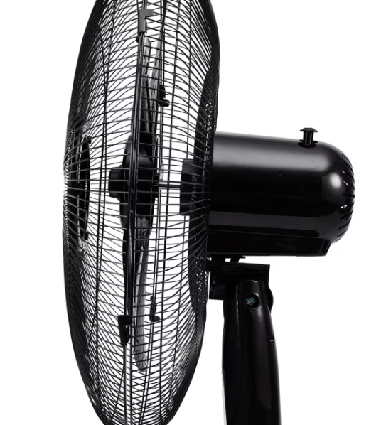 50cm Black Pedestal Fan with Remote Control Tilt Adjustable Oscillating 5 Blades