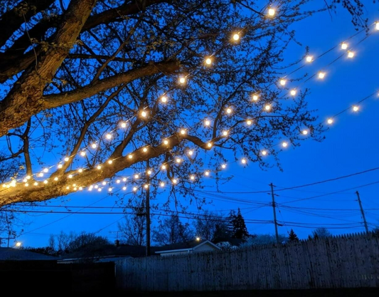 Lytworx 15m Christmas Lights Aspen Festoon Connectable Warm White 50 Bulbs