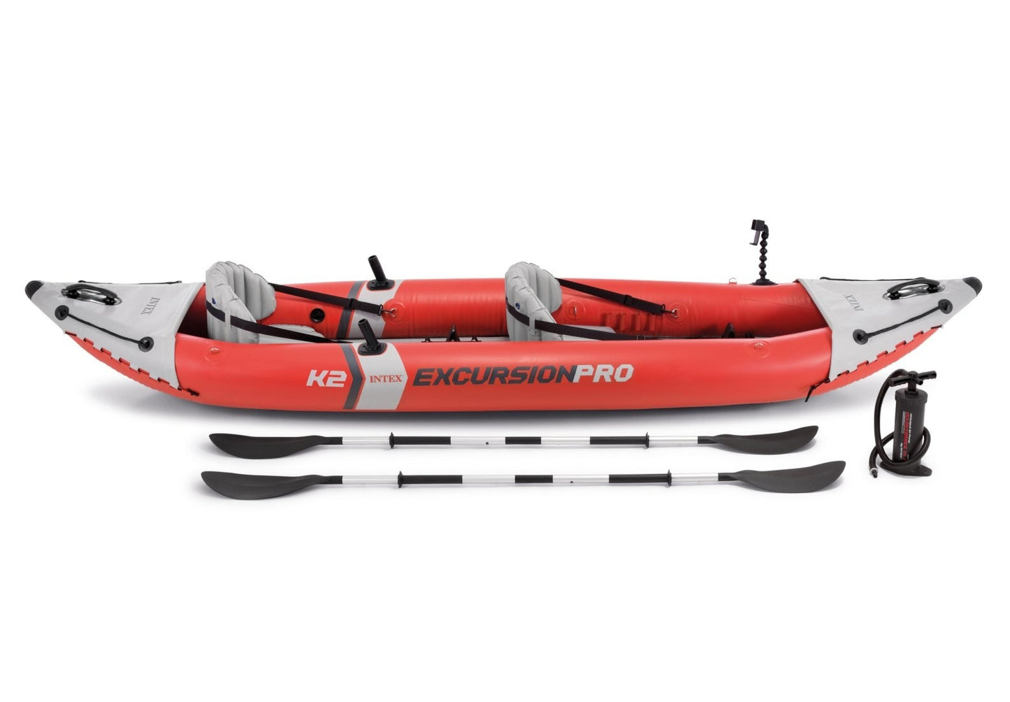 Intex Excursion Pro K2 Inflatable Kayak Canoe River Lake Boat Water Sport Oars