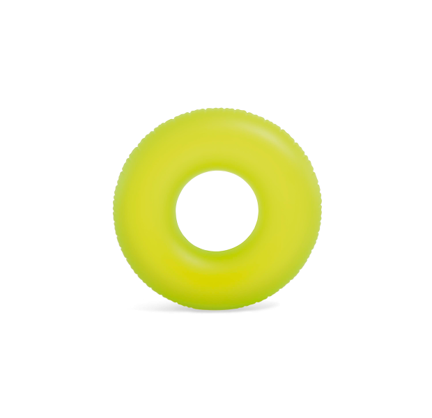 Intex Inflatable Swim Ring Tube Neon Frost Round Kids Assorted Colour 91cm