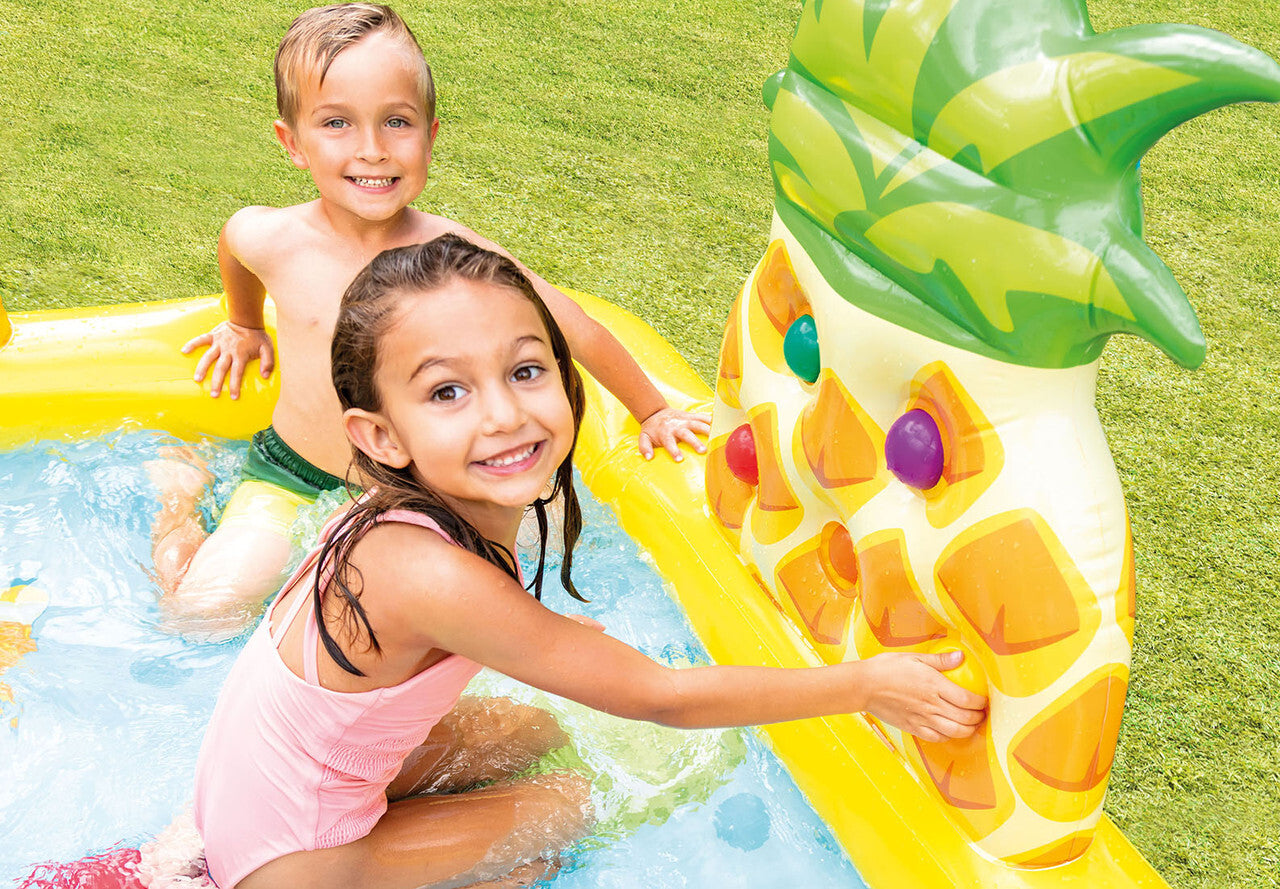 Intex Kids Inflatable Swimming Pool Play Centre Fruit N Fun Water Fun and Slide