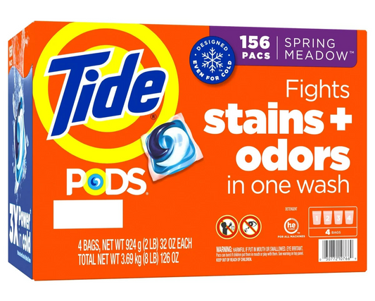 Tide Laundry Detergent Pods Capsules Washing Machine Spring Meadow 156 Count