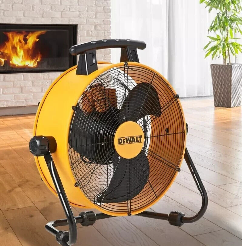 Dewalt Drum Fan Jobsite 3-Speed Adjustable Tilt Angle Workshop with Handle