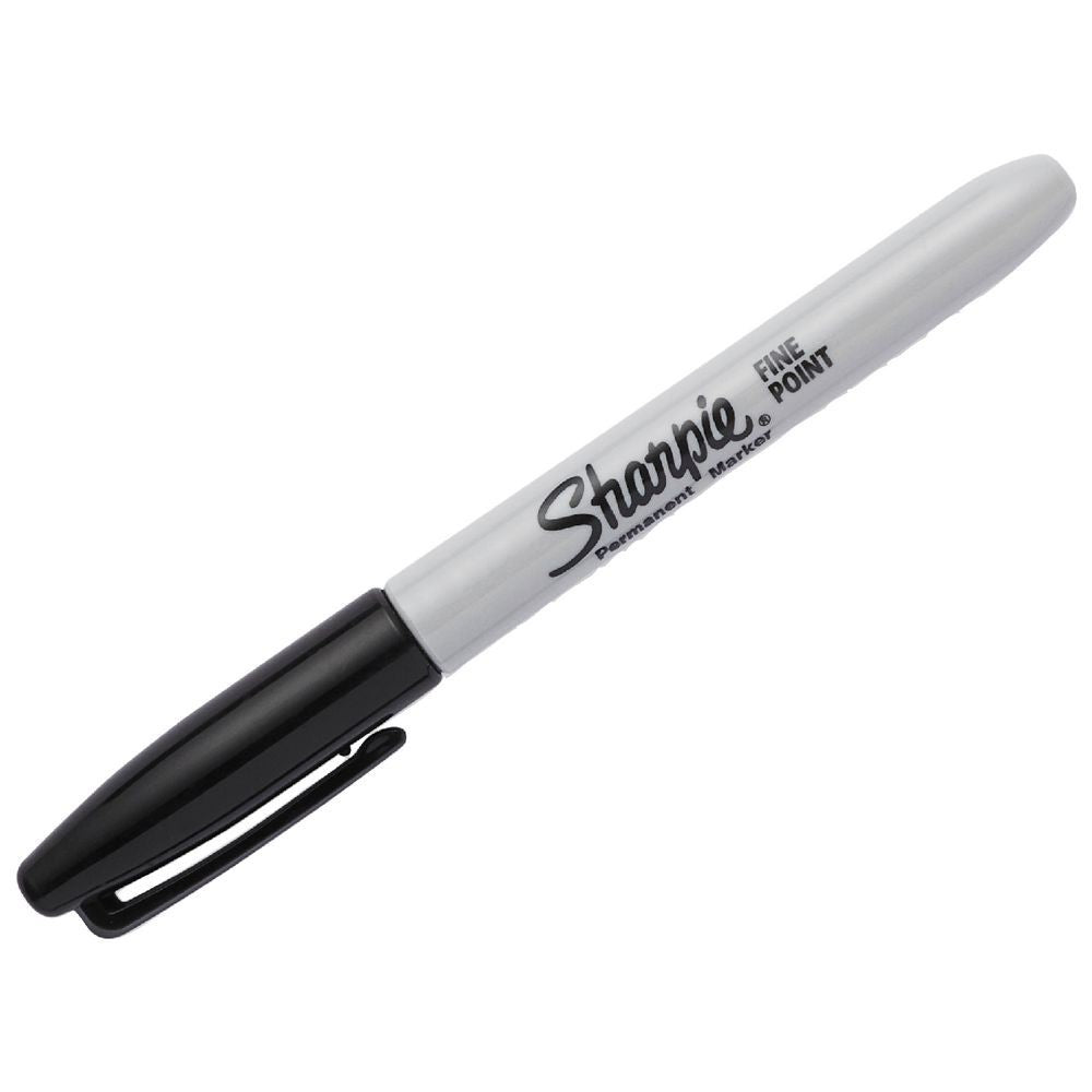 2 x 24 Sharpie Markers Fine Point Black Permanent Marker Sharpies Pen Writing