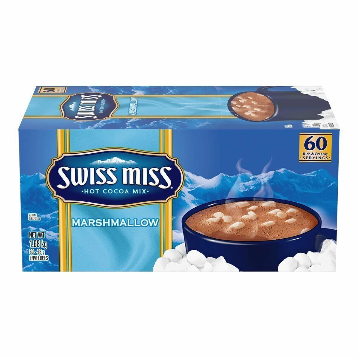 2 x Swiss Miss Hot Cocoa Mix Marshmallow Rich & Creamy Hot Chocolate Drink 60pk
