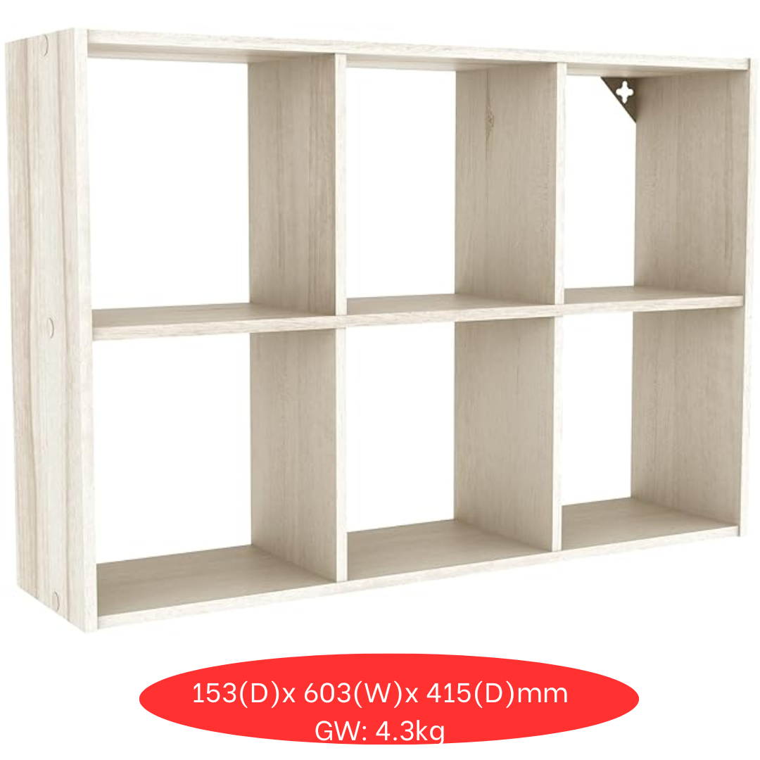 Mini 6 Storage Cube Shelves Display Cabinet Bookshelf Unit Toy Book Organizer