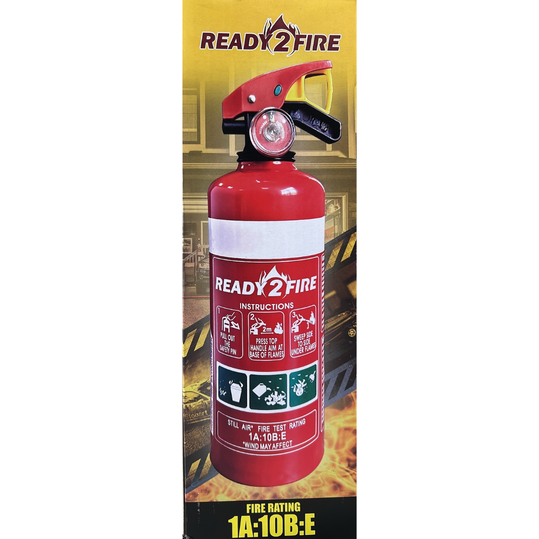 Ready2Fire Fire Extinguisher 1kg with Bracket ABE Dry Powder Car Home Caravan