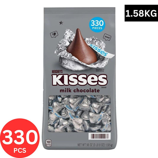 Hershey's Kisses Milk Chocolate Hersheys Bulk Wrapped Sweets 1.58kg 330 PCs
