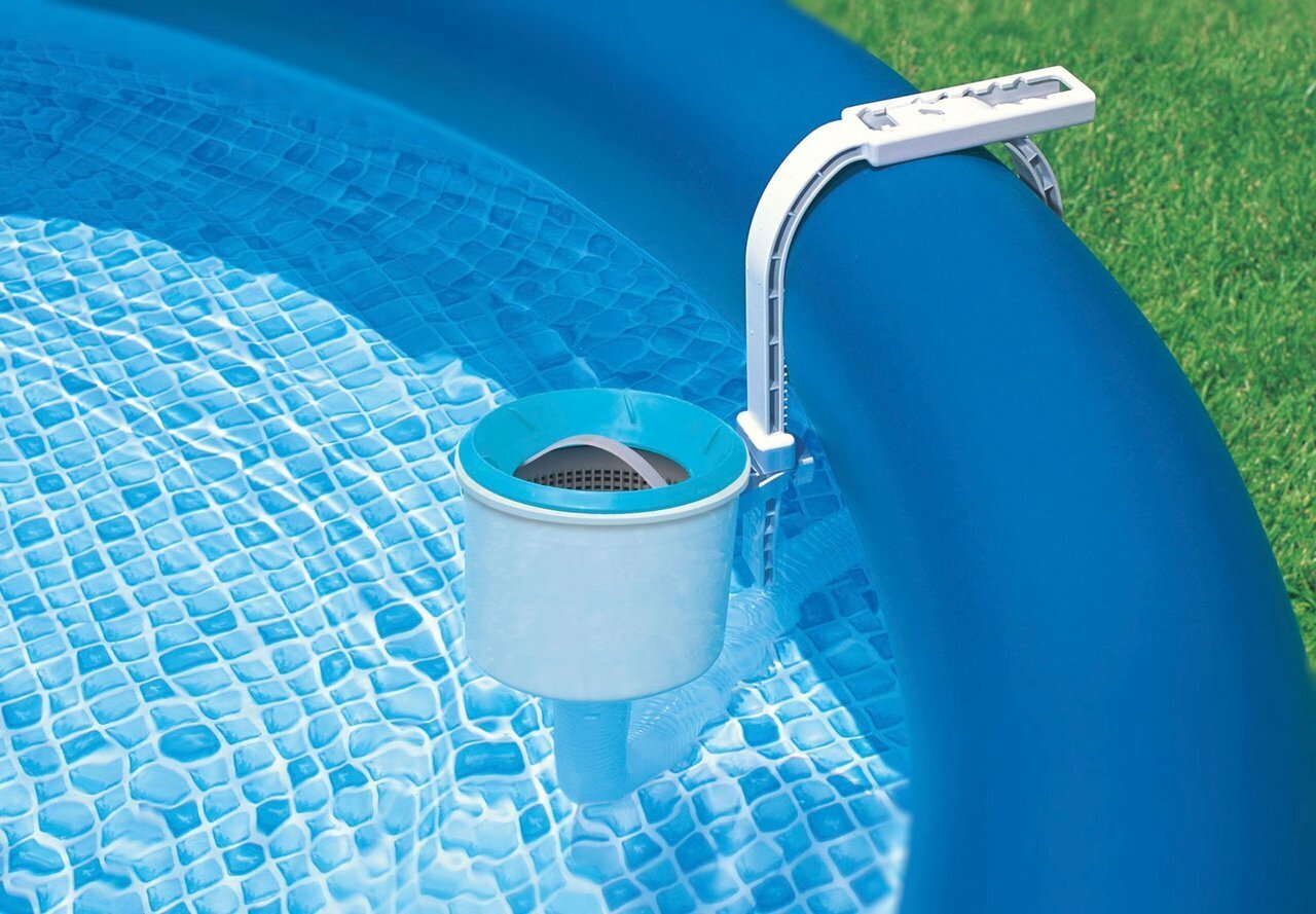 Intex Deluxe Swimming Pool Surface Skimmer Basket Wall Mount Above Ground Debris