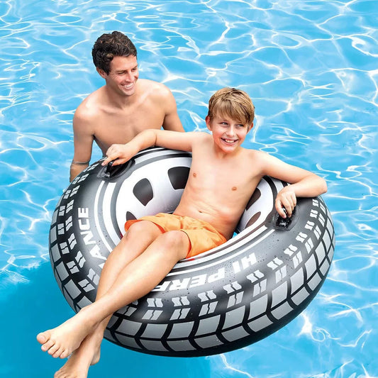 Intex Inflatable Ride-On Float Monster Truck Tyre Tube Pool Floating Kids Toy