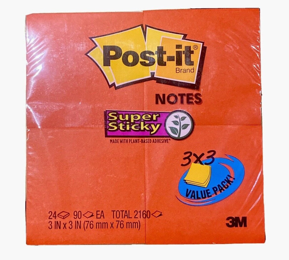 3M Post-It Notes Office Sticky Memo 2160 x 3M Canary Yellow Purple Green