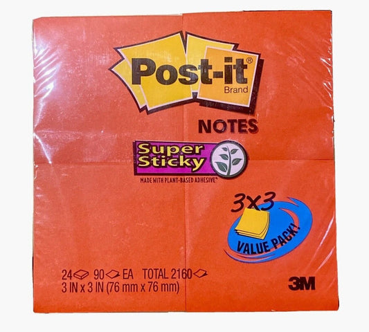 3M Post-It Notes Office Sticky Memo 2160 x 3M Canary Yellow Purple Green