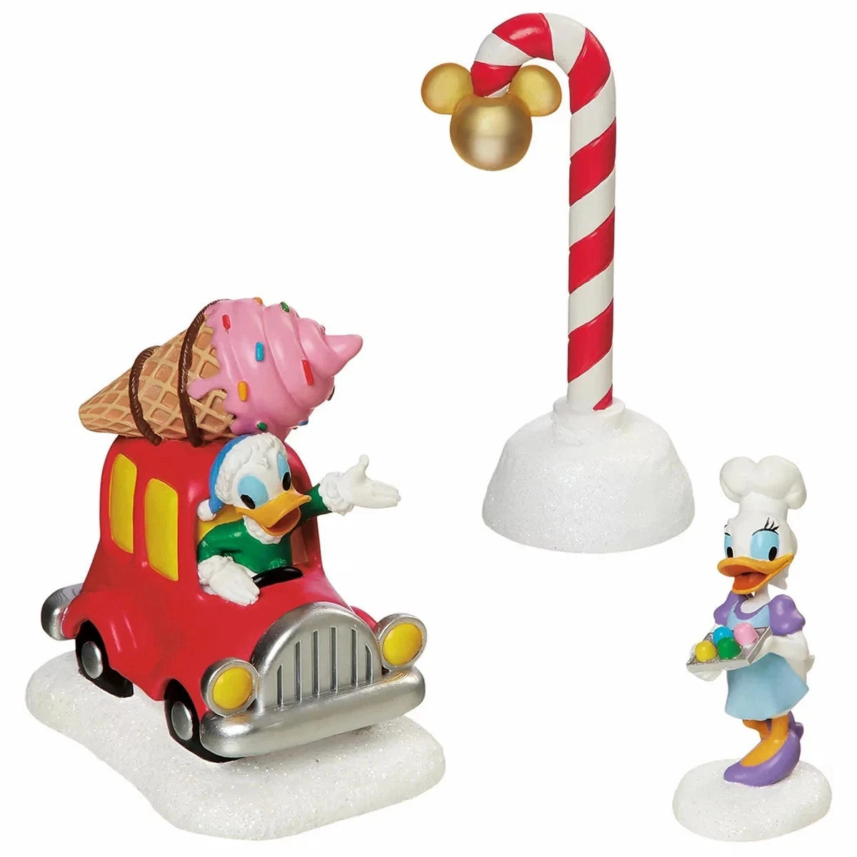 Disney Christmas Holiday Village with Lights & Music Tabletop Decor 13 Pieces