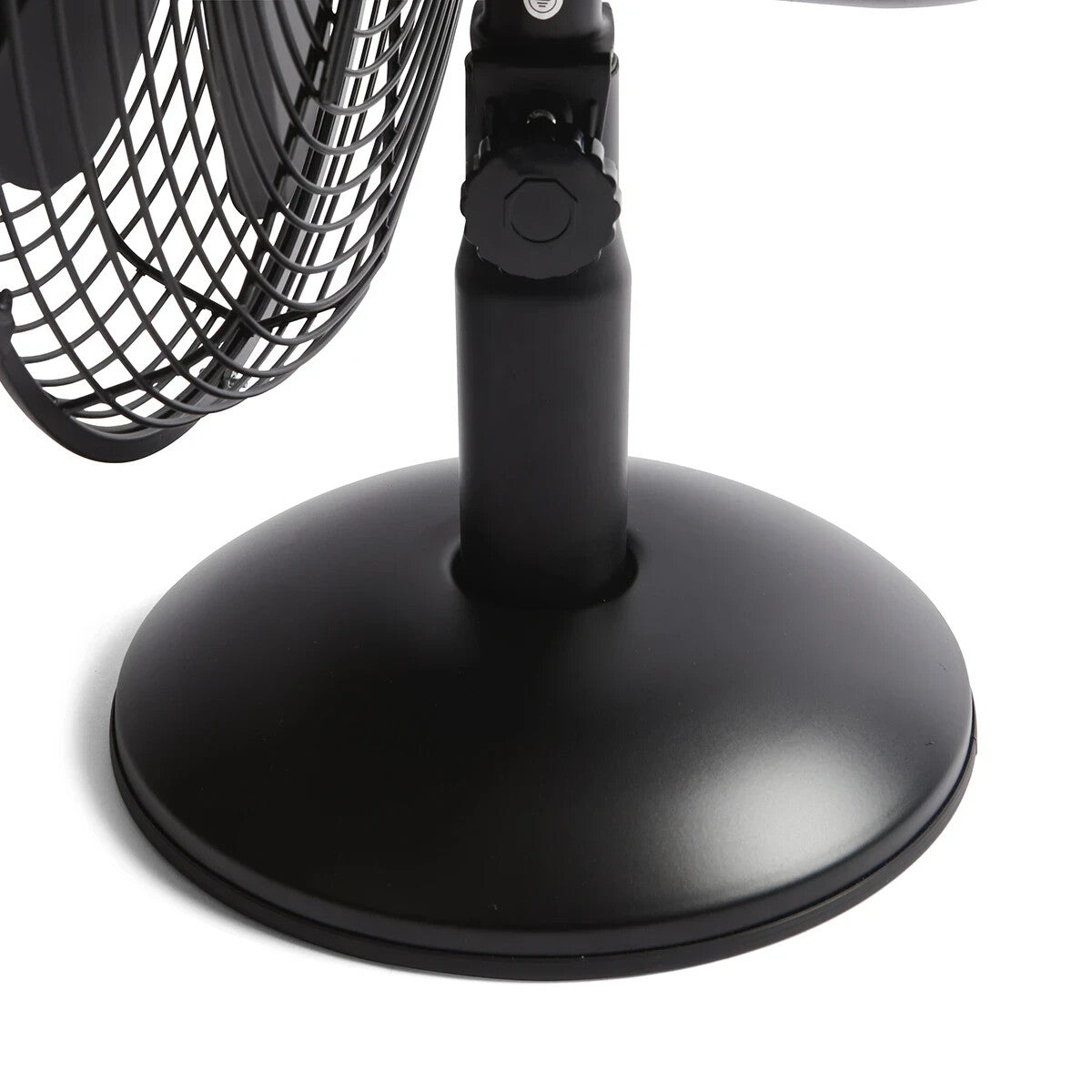 Desk Fan 30cm Tilt Adjust Speed Bench Air Cooler Oscillating Metal Black