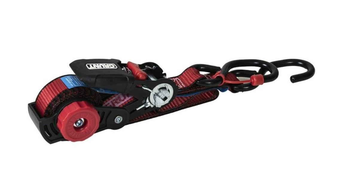 Grunt 25mm x 3.5m Manual Retractable Tie Down Ratchet Lashing Tie Straps 2 Pack
