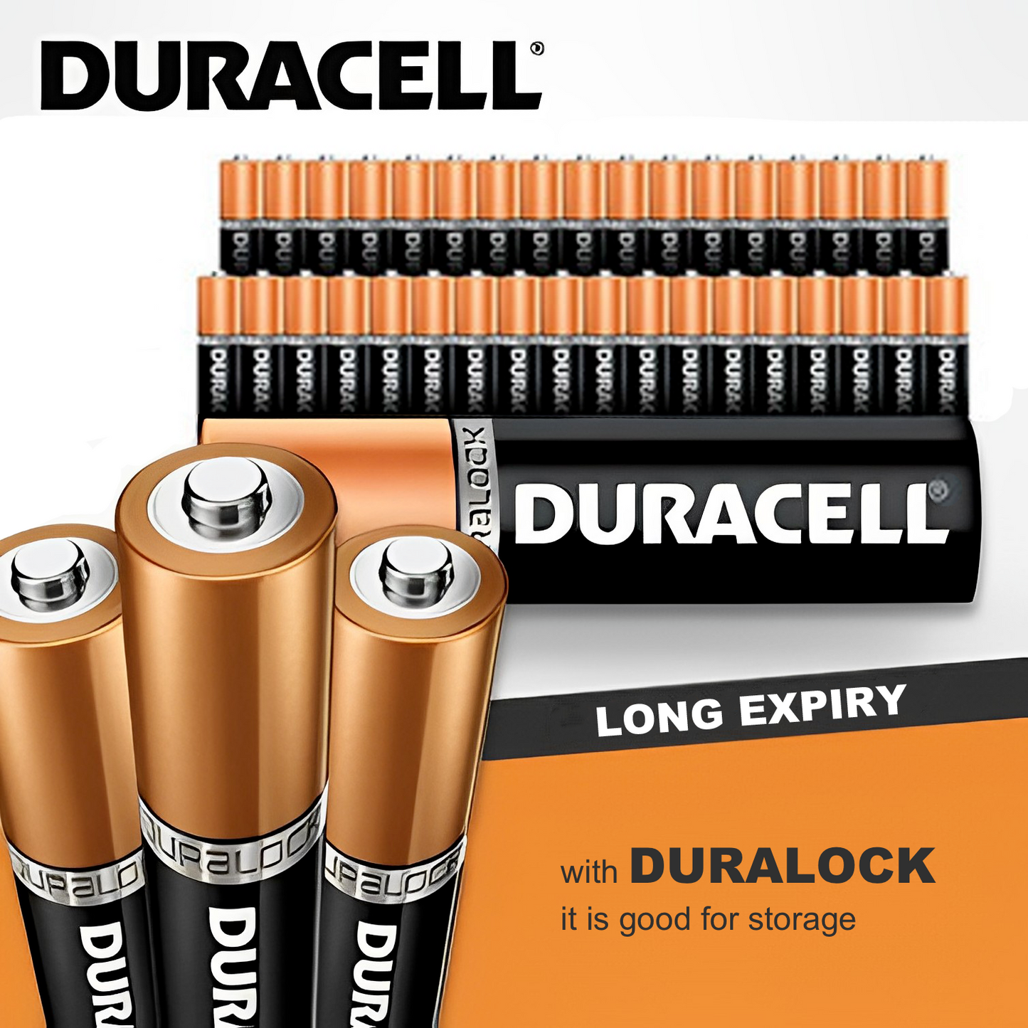 Duracell AA Batteries 20-Pack Coppertop Alkaline Battery Long Lasting Genuine