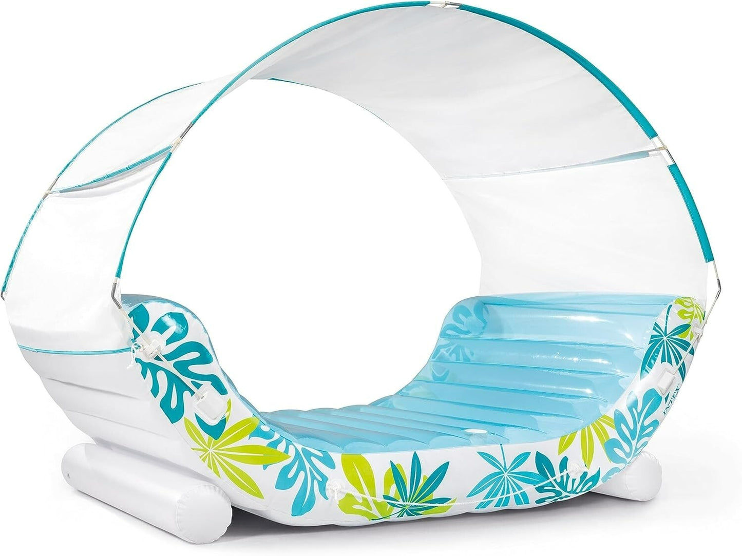 Intex Inflatable Tropical Canopy Lounge Float Two Person Swimming Pool Bed