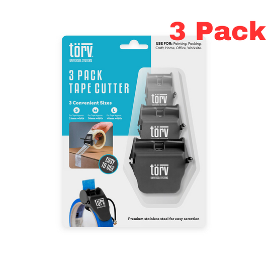 Torv Packing Tape Cutter Roll Packaging Tapes Dispenser Gun Holder 3 Pack