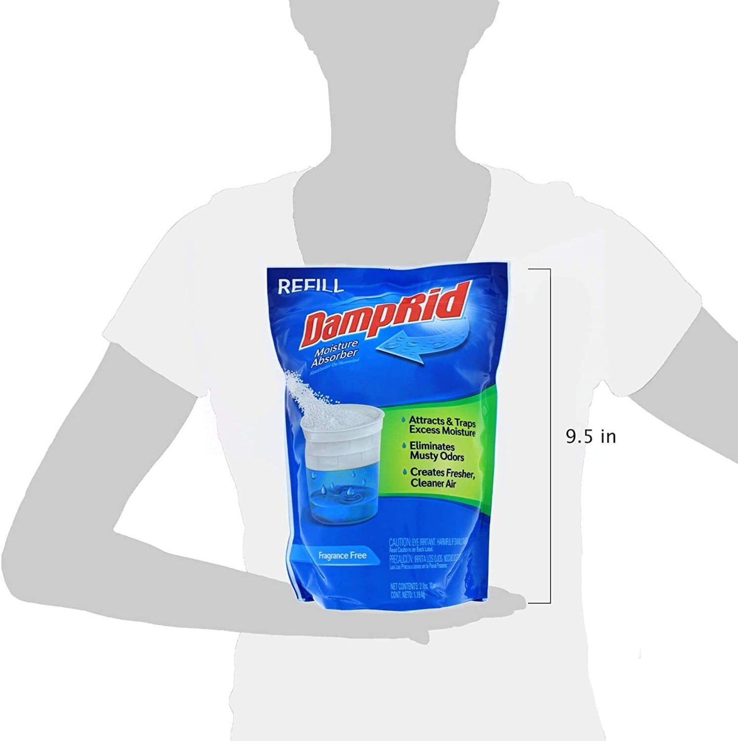 Damprid Moisture Absorber Refill Bag Anti-Mould Fragrance Free Damp Rid 1.19kg