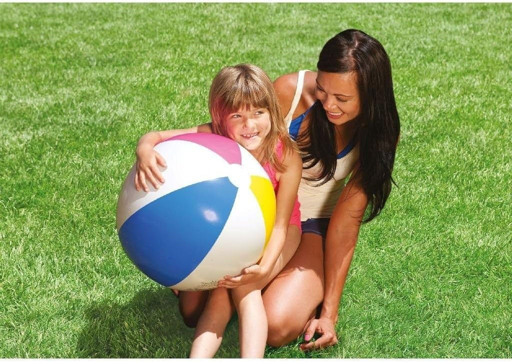 Intex Beach Pool Ball Glossy Panel Inflatable Vinyl Swimming Swim Water Toy 24"
