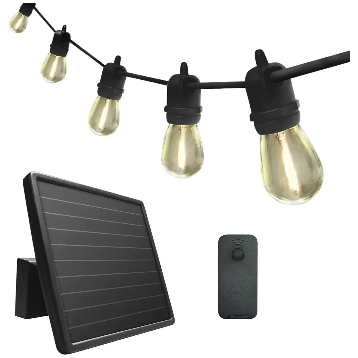 Sunforce 15 LED Solar String Lights Powered Outdoor Waterproof w/ Remote 10.67M