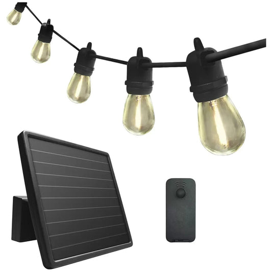 Sunforce 15 LED Solar String Lights Powered Outdoor Waterproof w/ Remote 10.67M