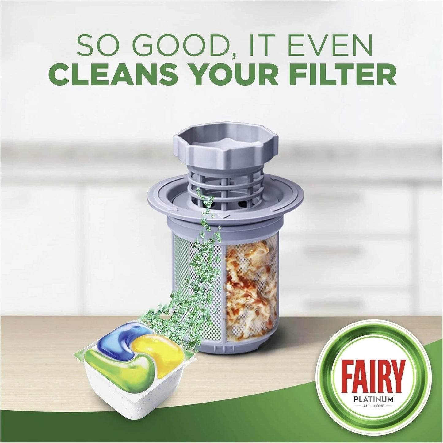 Fairy Platinum Automatic Dishwasher Tablet Capsules 113 Pack Lemon Scented