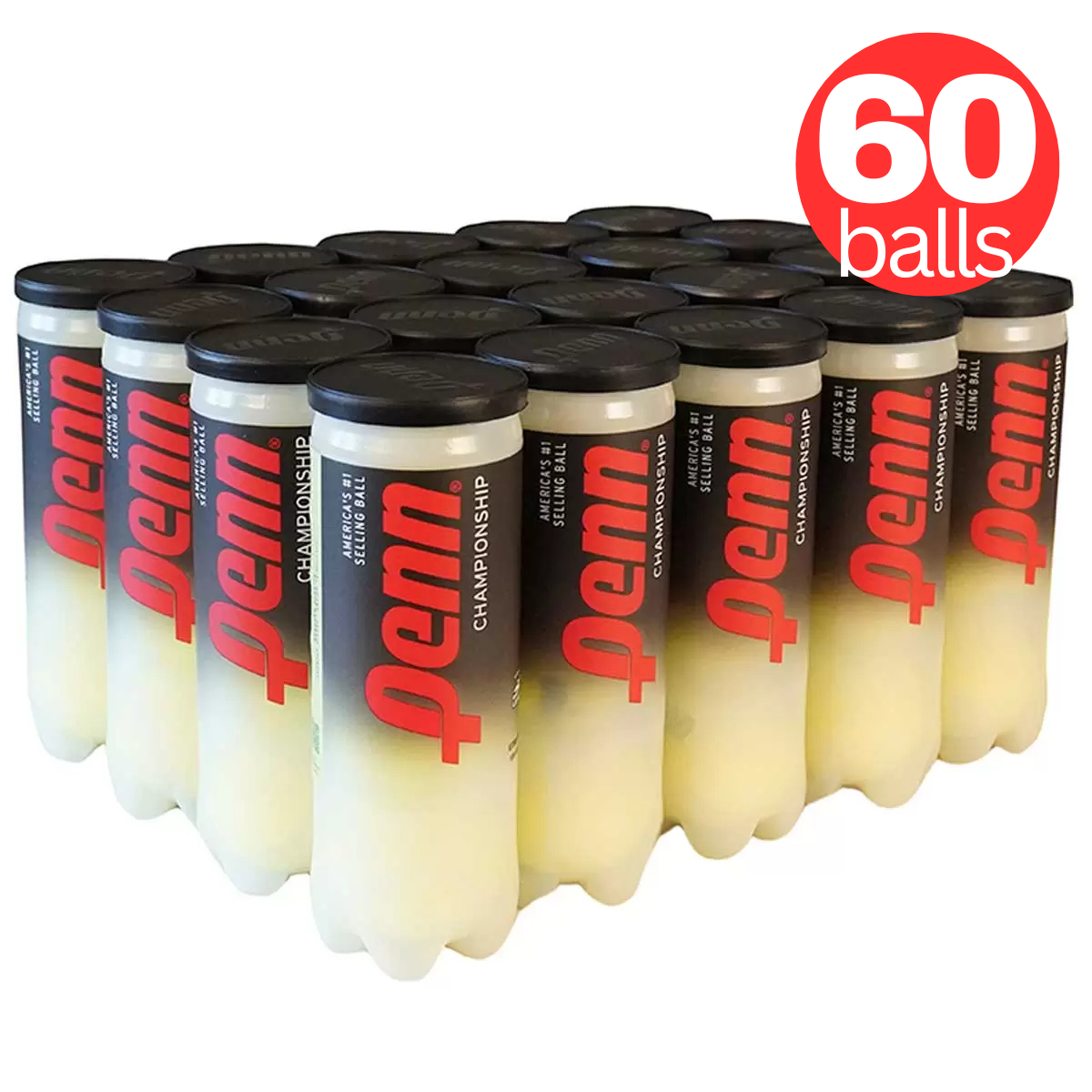 20x Cans (60x Balls) PENN CHAMPIONSHIP Tennis Balls Extra Duty Felt BrandNew
