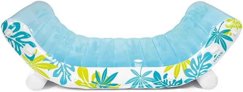 Intex Inflatable Tropical Canopy Lounge Float Two Person Swimming Pool Bed
