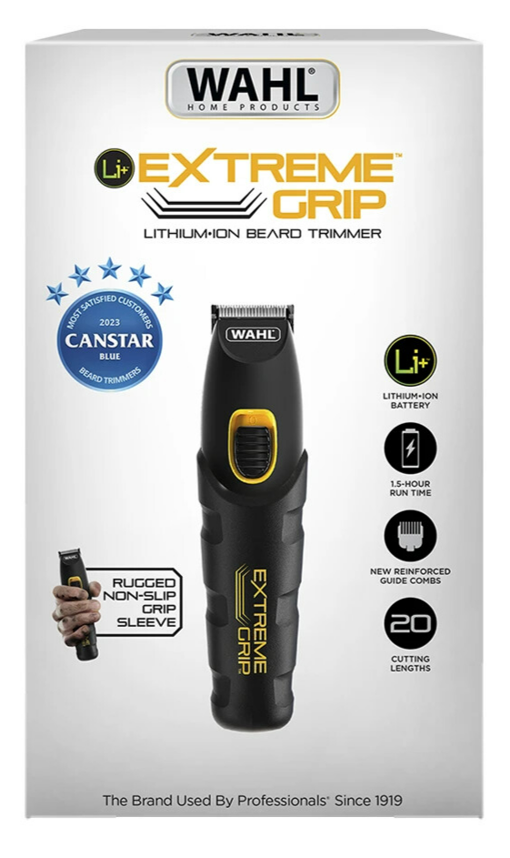 Wahl Extreme Grip Lithium-Ion Trimmer Beard Trimming Clipper Hair Grooming Kit
