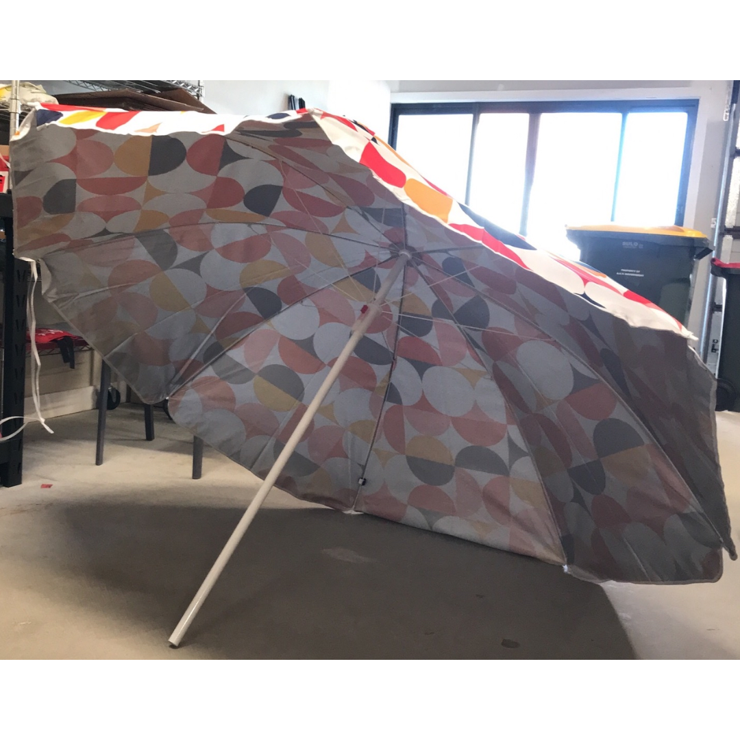Marquee 2m Beach Umbrella Portable Canopy Sun Protection Shade Geometric Pattern