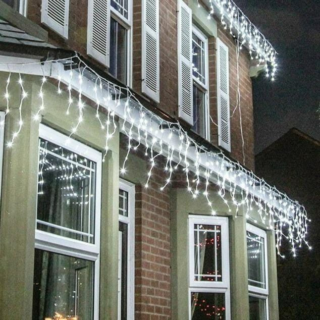 Lytworx 1200 White LED Solar Icicle Lights String Light Xmas Decoration 23.9m