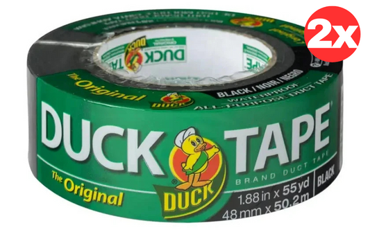2x The Original Duck Duct Tape Single Roll Adhesive Sealing Silver 48 mm x 50 m