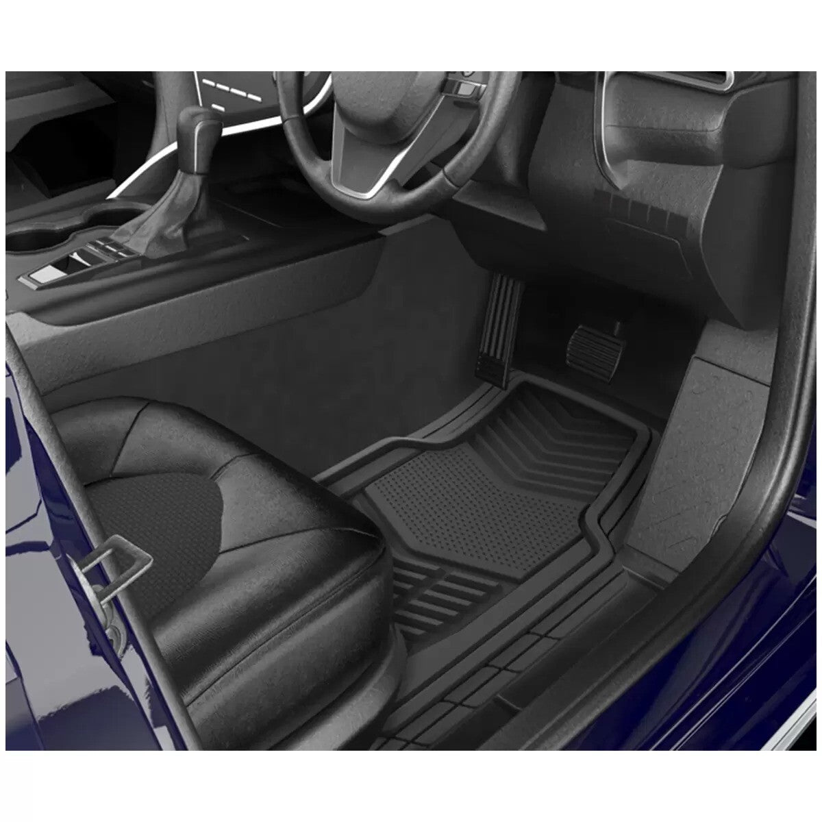 Michelin Universal Car Floor Mat Set Carpet Rubber Smart Trim for Vehicle 4PCS