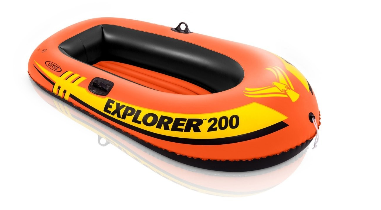 Intex Explorer 200 Inflatable Ride On Floating Boat Toy for Adult and Kids 6+