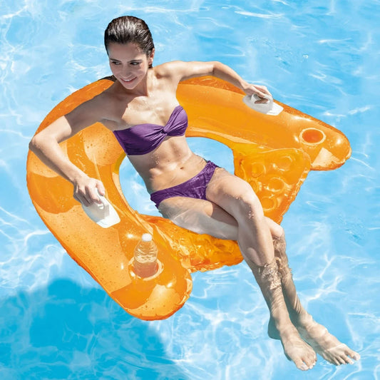 Intex Sit 'N Float Inflatable Pool Lounge Floating Water Chair Swimming Raft