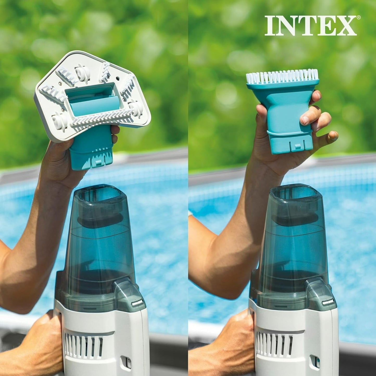 Intex ZR200 Pool Vacuum Cleaner Rechargeable Cordless Telescoping Above Ground