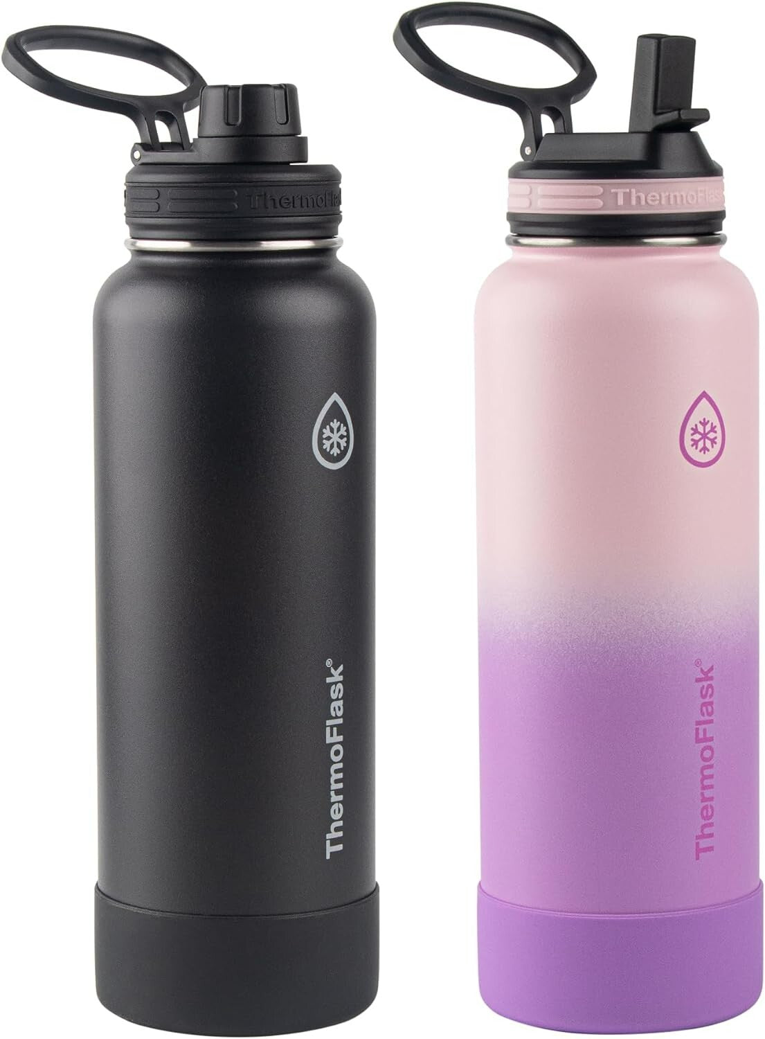 2x ThermoFlask Double Wall Vacuum Insulated Stainless Steel Water Bottle 1.2L