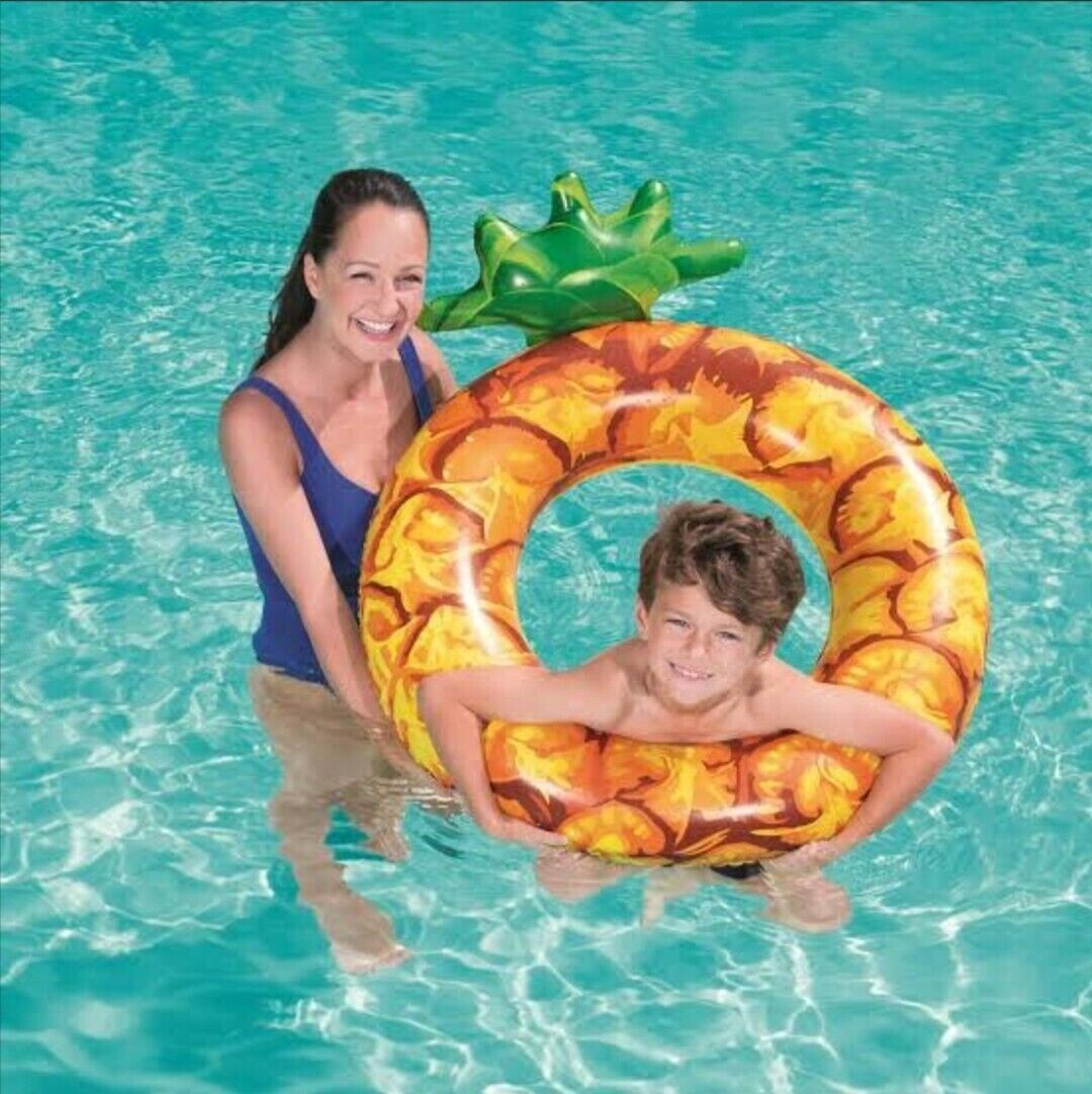 H2OGO Inflatable Summer Fruit Pool Ring Swim Float Rafts Blow Up Kids Adult Toy