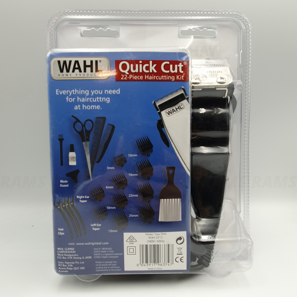 Wahl Quick Cut Complete Haircutting Kit Hair Clipper Mens Cutting Grooming 22pc