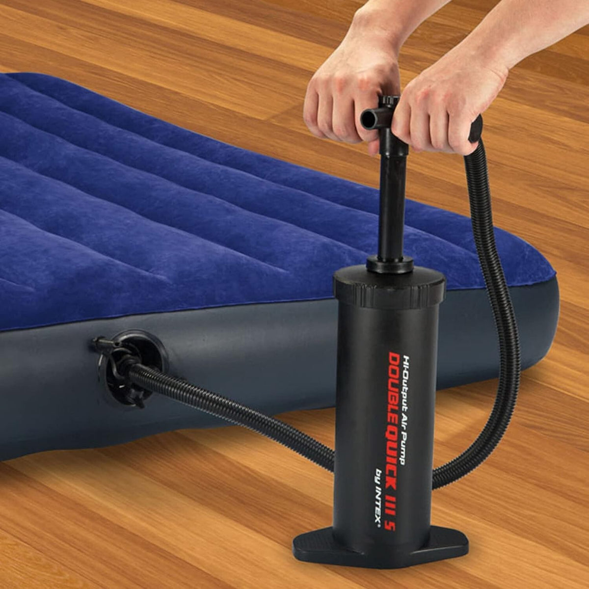 Intex Inflator Intex Double Quick III Hand Pump Inflator for Air Bed Inflatable Pool ...