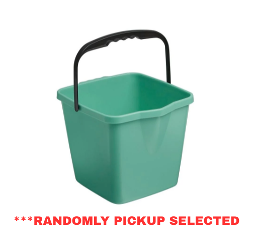 Ezy Storage Square Bucket with Handle Heavy Duty Plastic Spout Water 12L