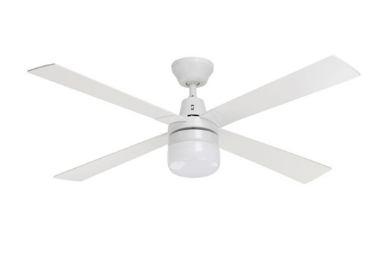 Arlec Ceiling Fan Clipper LED Light 4 Blade 120cm White 240V