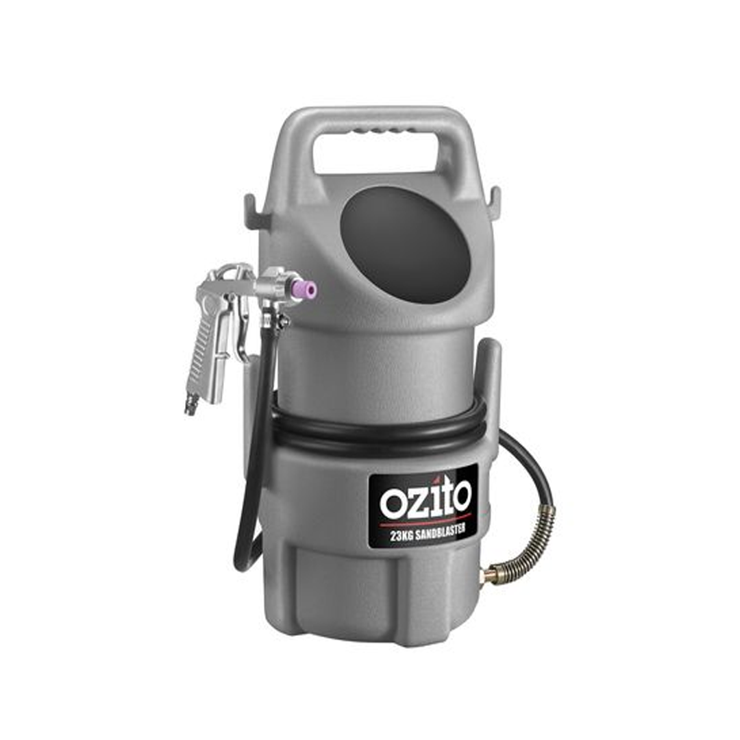 Ozito 23kg Portable Sandblaster Sand Blaster Gun Pressure Kit Paint Rust Removal