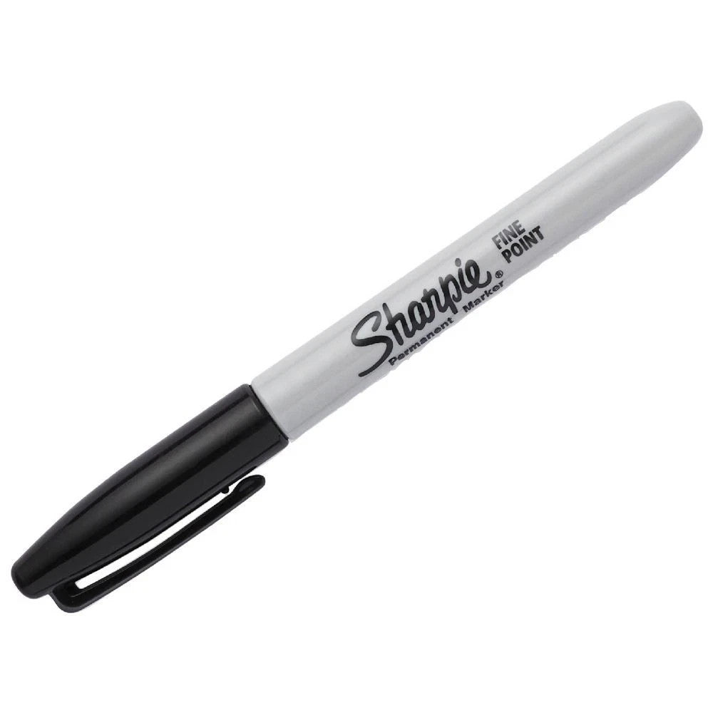 24 Sharpie Markers Fine Point Permanent Marker Black Sharpies Pen Writing