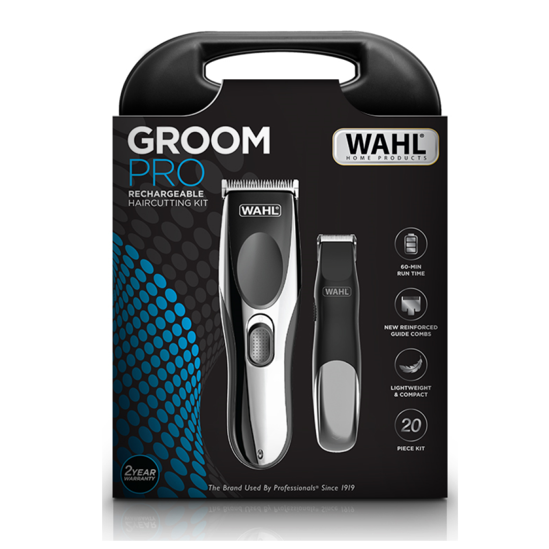 Wahl Cordless Rechargeable Hair Clipper Shaver Trimmer Grooming Clippers Set