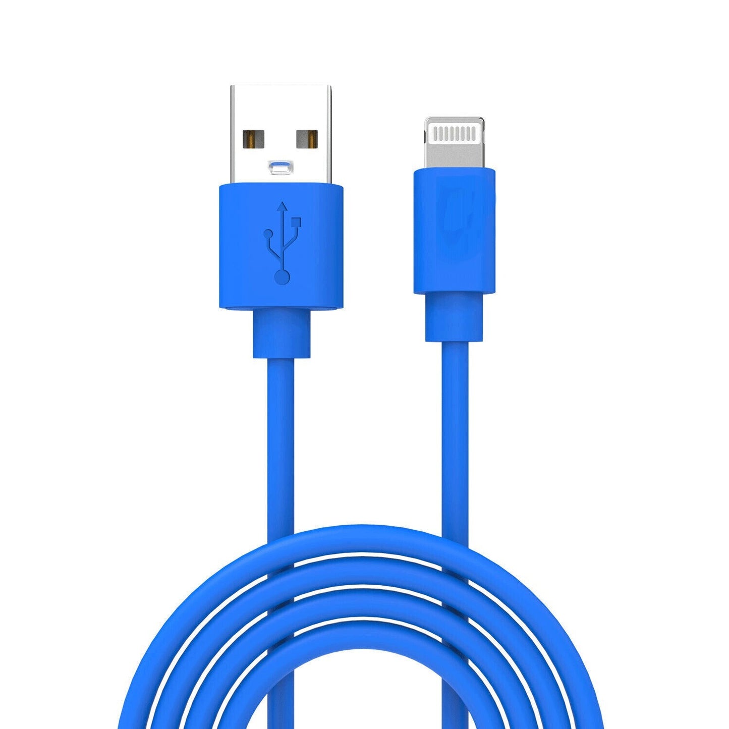 Laser USB A Charger Phone Cable 2M Cord for iPhone iPad Tablet Blue